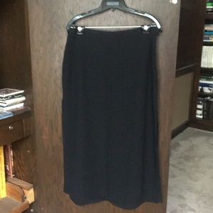 Double side slit sheath long black skirt 10 sexy